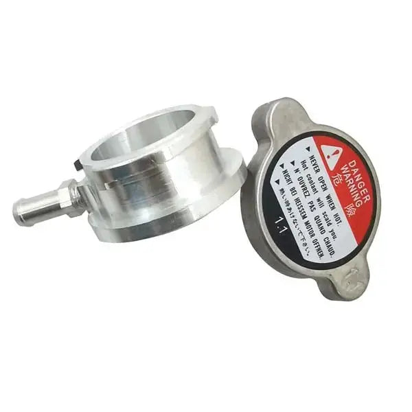 50PCS Weld-On Billet Aluminum Radiator Filler Neck 32mm 1.25 ID With Cap
