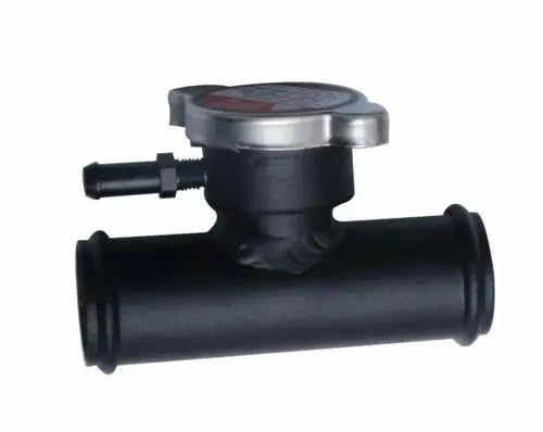 35mm OD Inline Filler Neck Hose With Cap Connector Hose BLACK