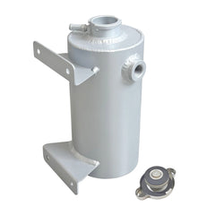 1.4L Universal Aluminum Expansion Coolant Tank Round Style With Cap RACMOTO