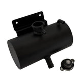 RACMOTO 1.5L Universal Horizontal Round Aluminum Overflow Coolant Tank With Cap Racmoto