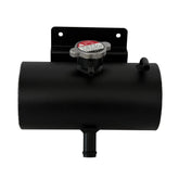 RACMOTO 1.5L Universal Horizontal Round Aluminum Overflow Coolant Tank With Cap Racmoto