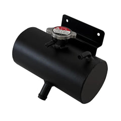 RACMOTO 1.5L Universal Horizontal Round Aluminum Overflow Coolant Tank With Cap Racmoto
