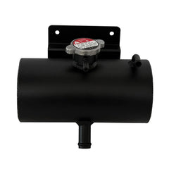 RACMOTO 1.5L Universal Horizontal Round Aluminum Overflow Coolant Tank With Cap Racmoto