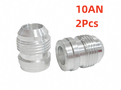 2Pcs 10-AN Universal Male Fuel Hose Weld On Fitting Bung Nitrous Aluminum RACMOTO
