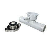 1" OD Universal Coolant Hose Aluminum In-Line Filler Neck W/Cap 90 Degrees Racmoto