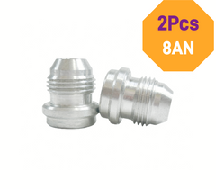 2Pcs 8-AN -8AN Universal Aluminum Male Fuel Hose Weld On Fitting Bung Nitrous RACMOTO