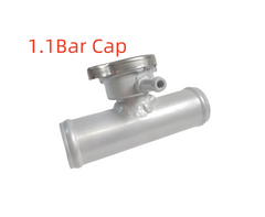 32mm 1-1/4" Aluminum In Line Radiator 1.25" Hose Pipe Filler Neck And Cap RACMOTO