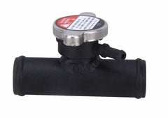 32mm 1-1/4" Aluminum Inline Radiator Filler Neck 1.25" Hose W/ Cap 45 Degrees RACMOTO