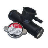 32mm 1-1/4" In-Line Radiator Hose Connector Filler Neck W/ 16psi Cap racmoto
