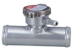 Aluminum 32mm 1-1/4" O.D In line Coolant Radiator Hose Filler Neck W/1.1 Bar Cap Racmoto