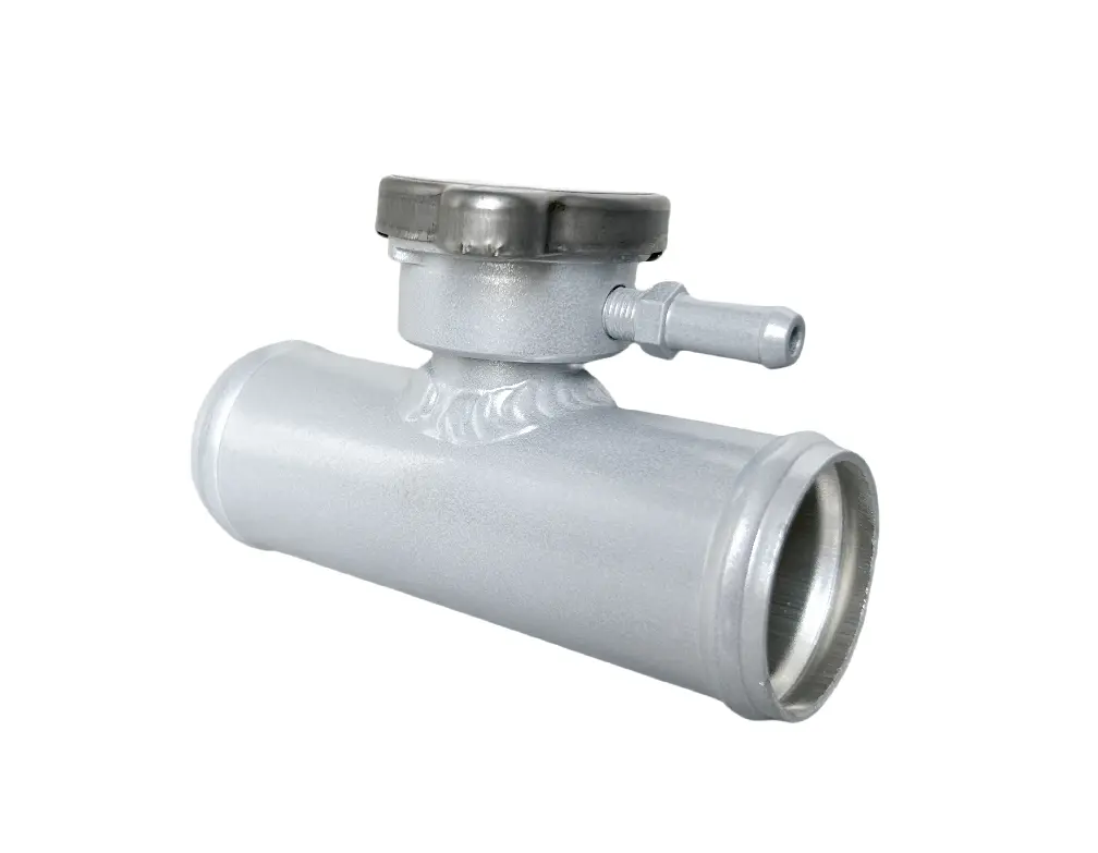 38mm Aluminum Radiator Hose In Line Filler Neck Coolant Hose 1-1/2" Racmoto