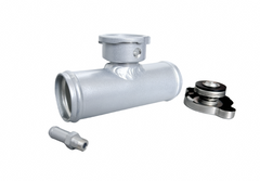 38mm 1-1/2" Aluminum InLine Radiator Hose Filler Neck W/ 1.1 Bar Radiator Cap RACMOTO