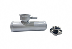 38mm 1-1/2" O.D Aluminum In Line Radiator Hose Filler Neck W/1.1 Radiator Cap RACMOTO