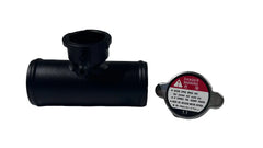 42mm 1.65 Universal Aluminum In Line Radiator Hose Filler Neck Black RACMOTO