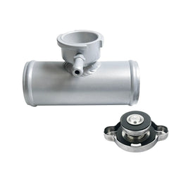 42mm 1.65 Universal Aluminum In Line Radiator Hose Filler Neck RACMOTO