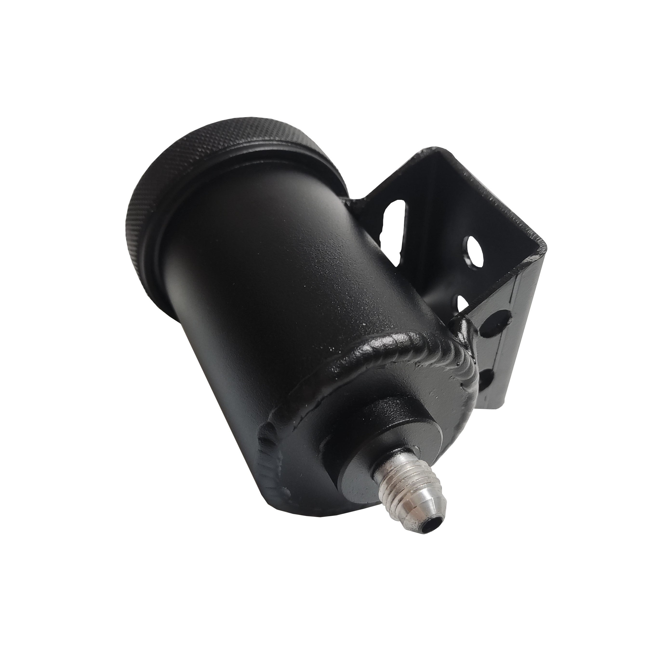 AN -4 AN4 4AN 7/16 x 20 Single Aluminum Brake Clutch Fluid Reservoir Pot Black RACMOTO