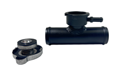 Aluminum 32mm 1-1/4" OD Hose In-Line Radiator Hose Filler Neck W/ Cap RACMOTO