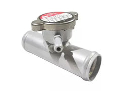 32MM 1-1/4" Inline Radiator Hose Filler Neck Adapter Water 45 Degrees