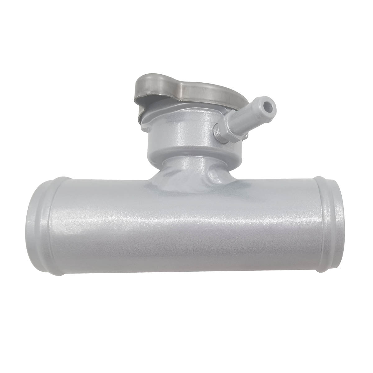 Aluminum 1.37" 35mm OD In-Line Radiator Filler Neck 45 Degrees Filler Neck W/Cap RACMOTO