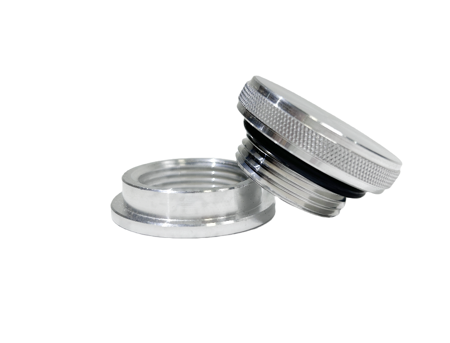 Alloy Aluminum Filler Neck Weld On Bung - Screw Cap Small CNC Gas Oil Tank RACMOTO
