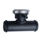 RACMOTO 1-1/4" 32mm Aluminum In Line Hose Pipe Radiator Filler Neck And Cap Racmoto