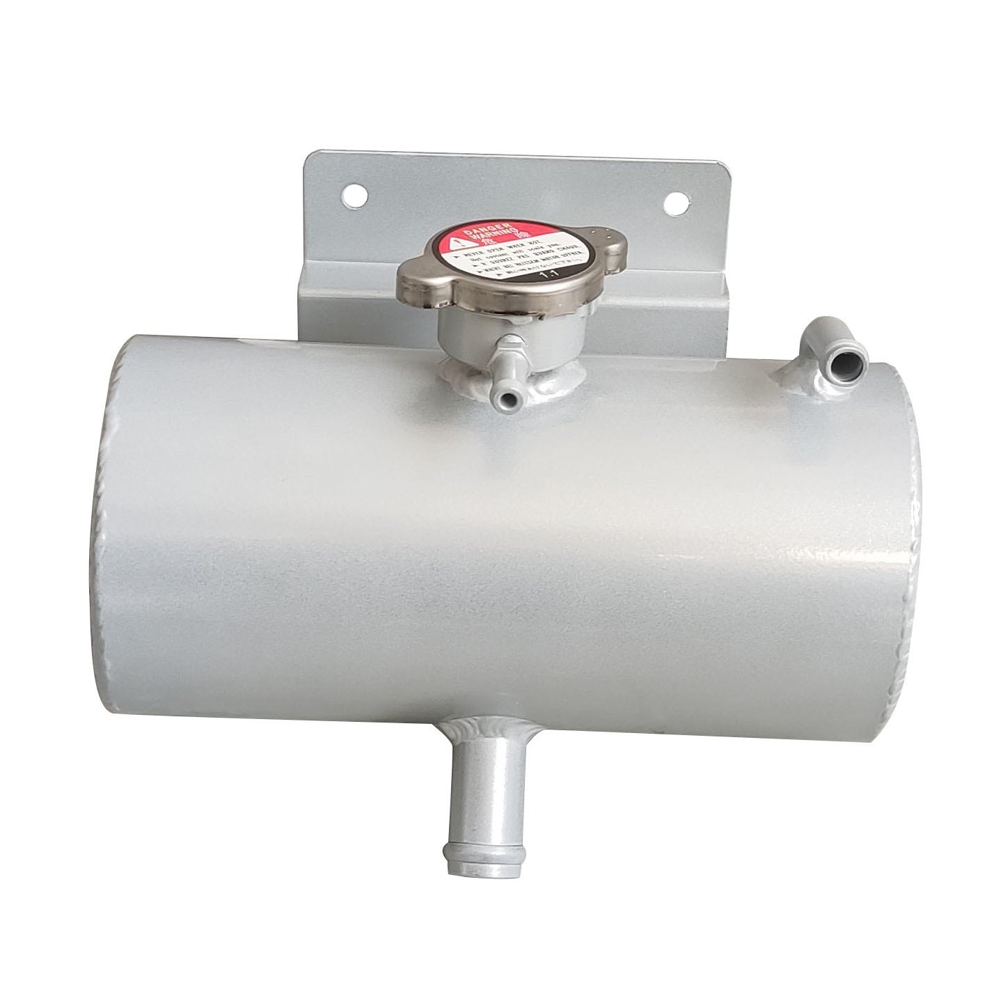 Universal Aluminium Car Kit Coolant Water Expansion Header Tank Bottle Silver RACMOTO