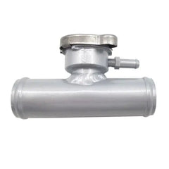 Universal Aluminum In Line Radiator Hose Filler Neck 1.37'' 35mm OD W/ Cap RACMOTO