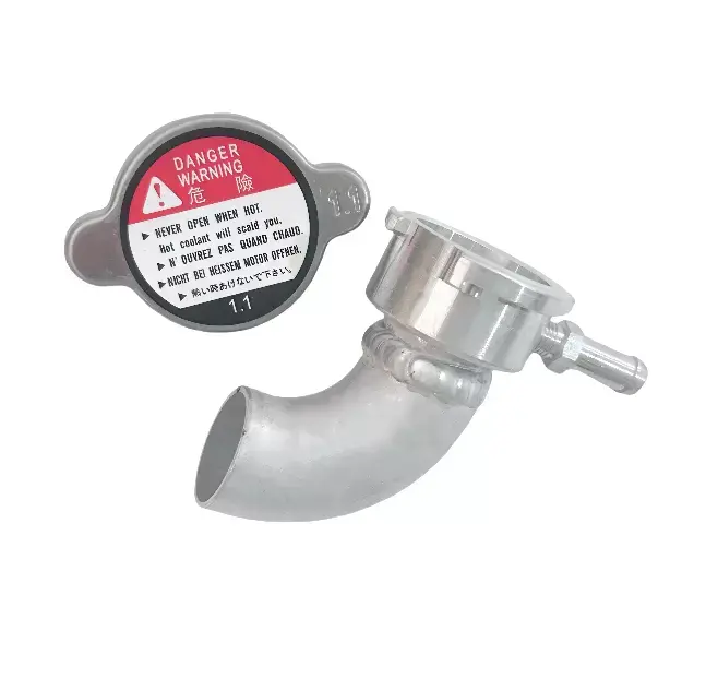 90-Degree Universal Aluminum Weld On Radiator Filler Neck W/ 1.1Bar Cap