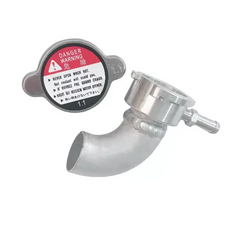 90-Degree Universal Aluminum Weld On Radiator Filler Neck W/ 1.1Bar Cap