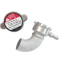 90-Degree Universal Aluminum Weld On Radiator Filler Neck W/ 1.1Bar Cap