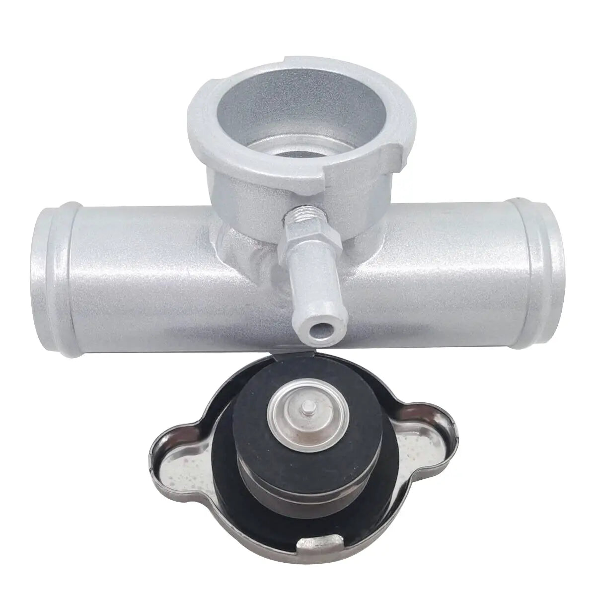 38mm Performance Aluminum Radiator Inline Filler Neck Hose With Cap 1-1/2"
