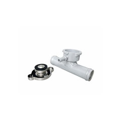 1" OD Universal Coolant Hose Aluminum In-Line Filler Neck W/Cap 90 Degrees Racmoto