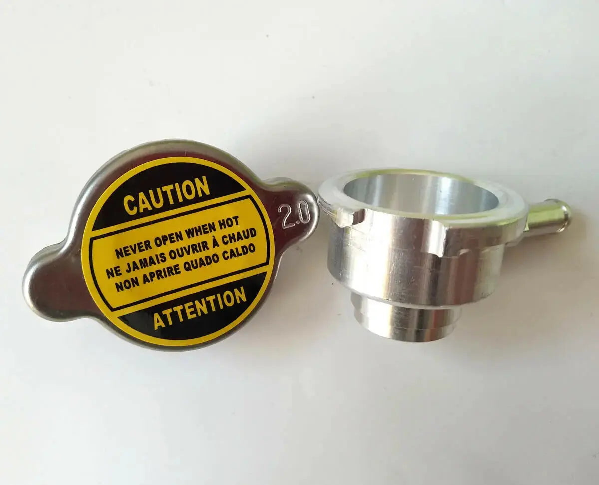 Weld-On Aluminum Radiator Filler Neck 1-1/4 And 1 Free 2.0 BAR Radiator Cap RACMOTO