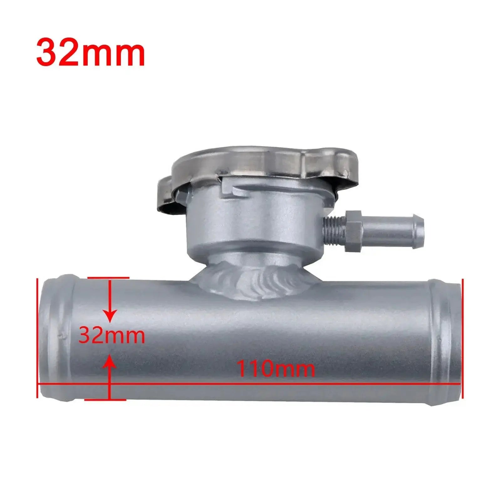 32mm 1-1/4 Hose Aluminum In-Line Radiator Hose Filler Neck 