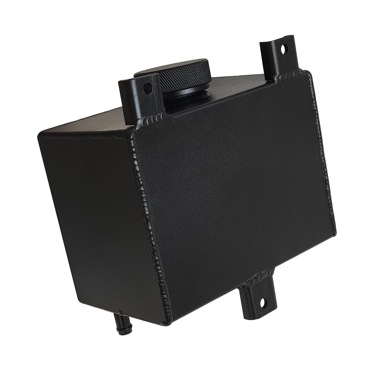 Universal Aluminum Radiator Coolant Reservoir Bottle Overflow Tank Black RACMOTO