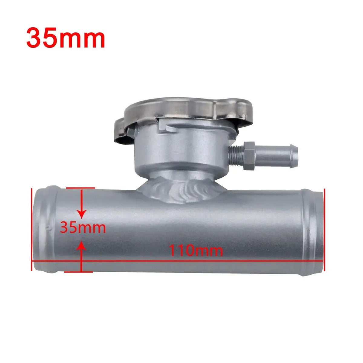35mm OD Inline Filler Neck Hose With Cap Connector Hose