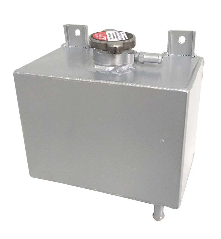 Aluminum Universal Coolant Radiator Overflow Radiator Expansion Header Tank 1.8L RACMOTO