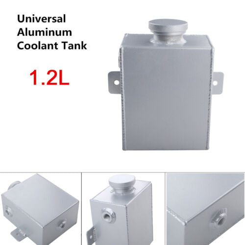 1.2L Universal Aluminum Overflow Coolant Reservoir Expansion Tank Bottle W/ Cap