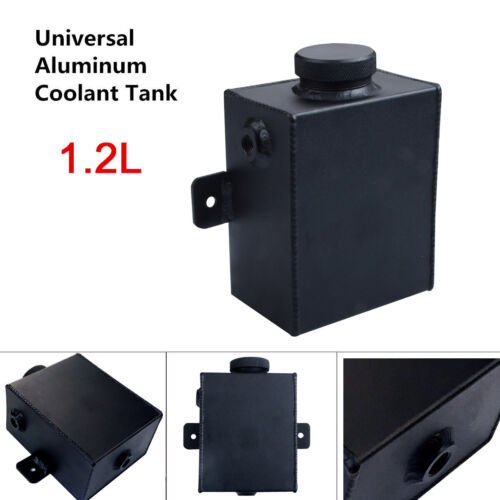 Universal 1.2L Aluminum Radiator Expansion Coolant Overflow Tank Bottle With Cap